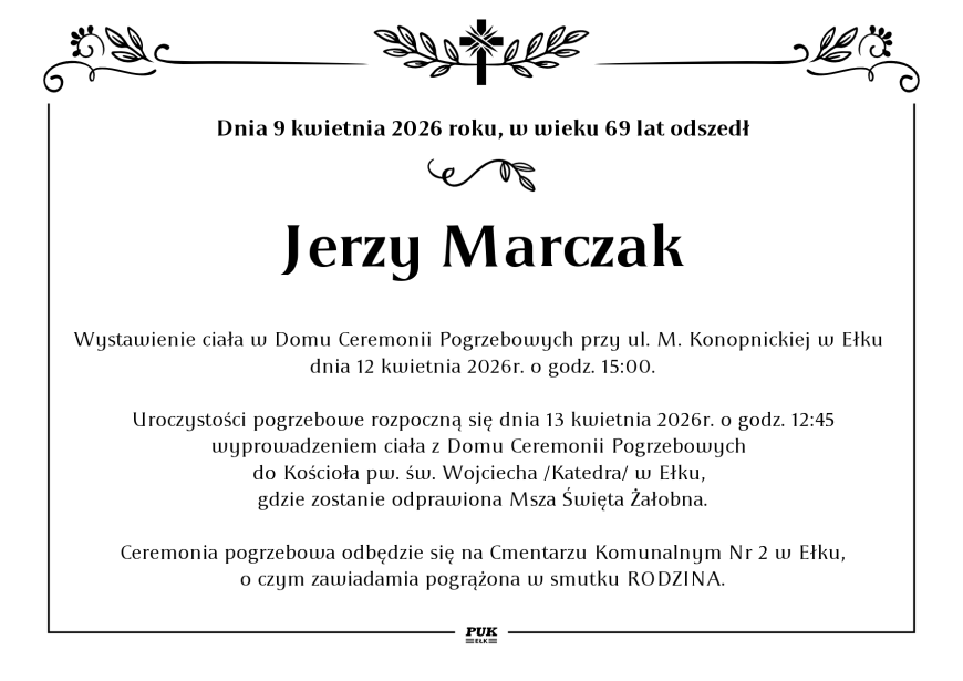Jerzy Marczak - nekrolog